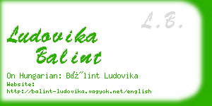 ludovika balint business card